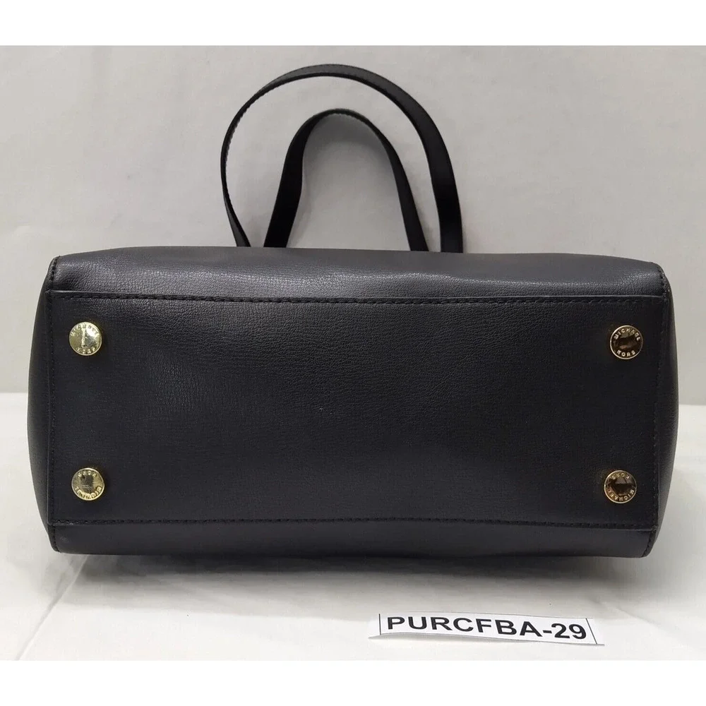 Michael Kors Rivington Black Leather Turnlock Double Handles Tote Bag - $278 - Picture 7 of 16